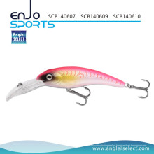 Angler Selecione Big Lip Crankbait isca de pesca com ganchos Vmc Treble (SCB140607)